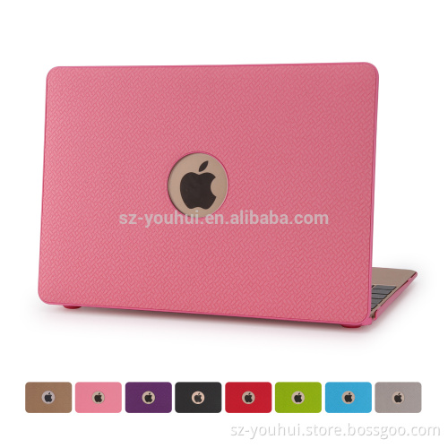Wholesale Ultra Slim Weave Pattern PU Leather Case for Macbook 11" 12" 13" 15" Hard Cover